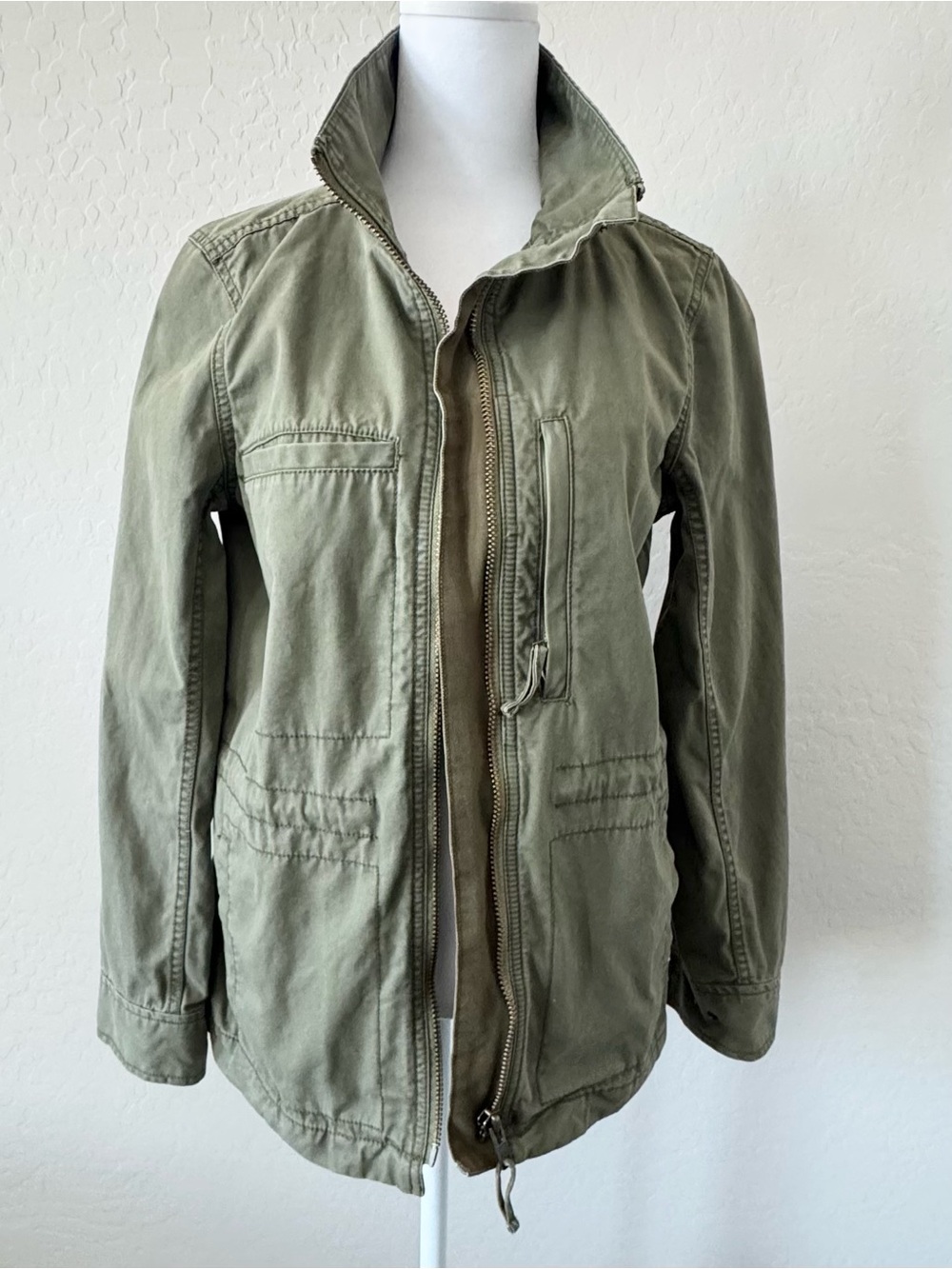 Madewell Fleet Zip Military Army Green Utility Jacket